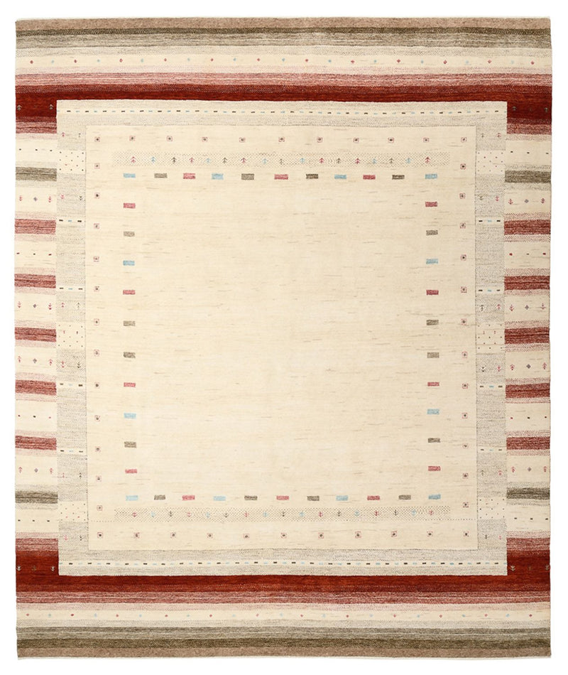 Gabbeh Tapijt - Loribaft Indus - 300 x 254 cm - licht beige