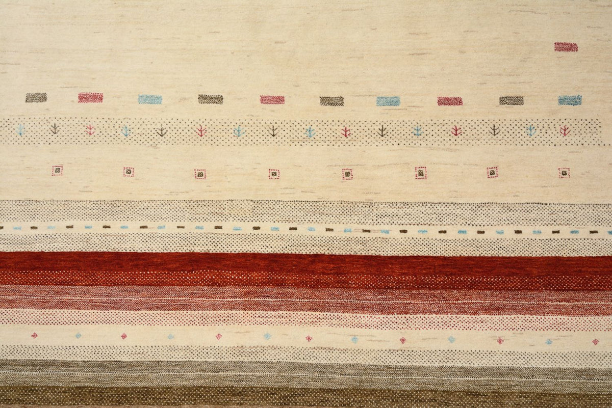 Gabbeh Tapijt - Loribaft Indus - 300 x 254 cm - licht beige