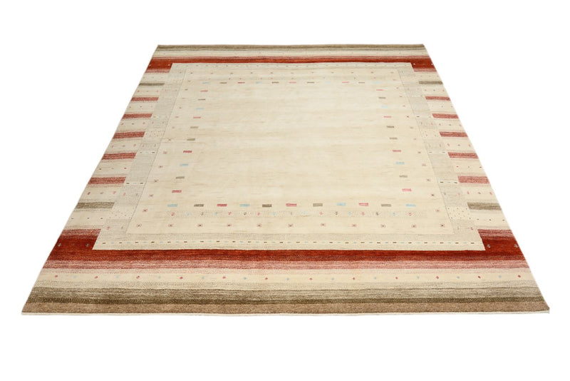 Gabbeh Tapijt - Loribaft Indus - 300 x 254 cm - licht beige