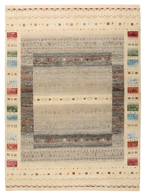 Gabbeh Tapijt - Loribaft Indus - 244 x 177 cm - licht beige