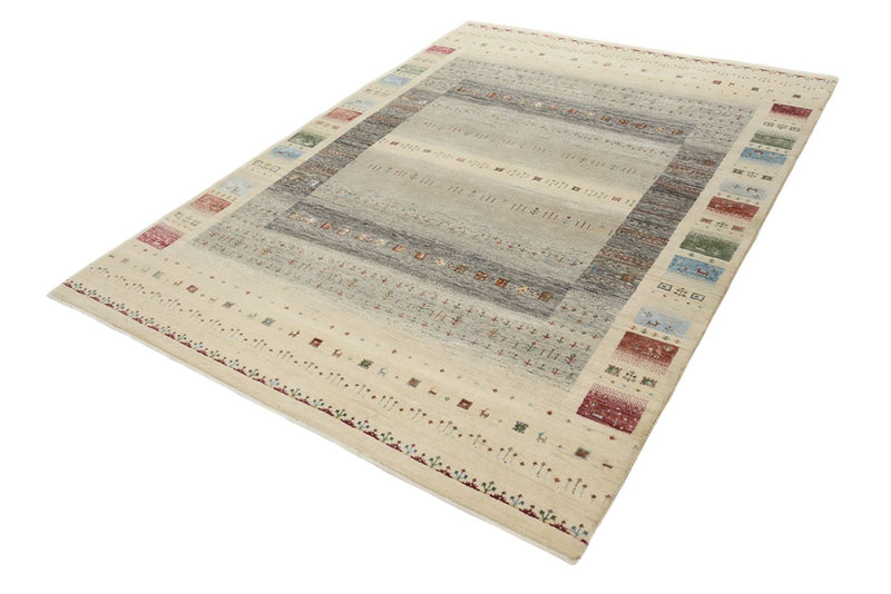 Gabbeh Tapijt - Loribaft Indus - 244 x 177 cm - licht beige