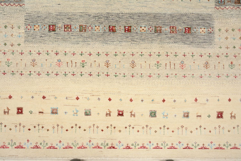 Gabbeh Tapijt - Loribaft Indus - 204 x 146 cm - licht beige