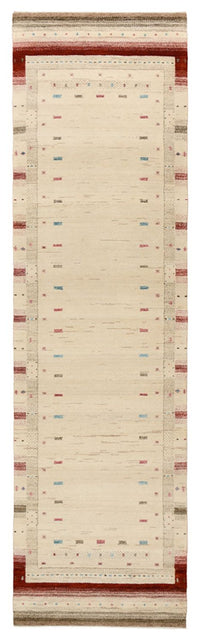 Loper Gabbeh Tapijt - Loribaft Indus - 298 x 83 cm - licht beige