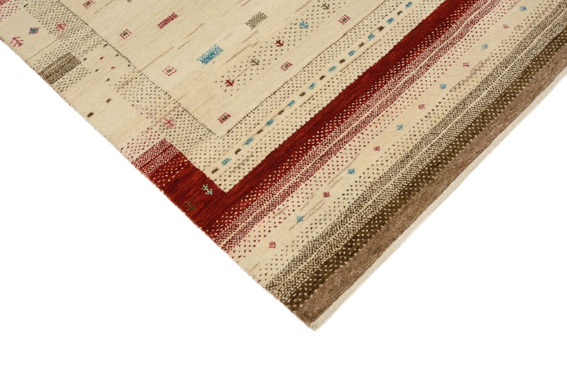 Loper Gabbeh Tapijt - Loribaft Indus - 298 x 83 cm - licht beige