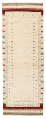 Loper Gabbeh Tapijt - Loribaft Indus - 243 x 84 cm - licht beige