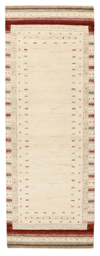 Loper Gabbeh Tapijt - Loribaft Indus - 243 x 84 cm - licht beige