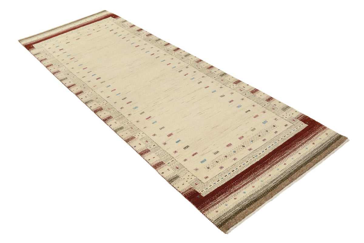 Loper Gabbeh Tapijt - Loribaft Indus - 243 x 84 cm - licht beige