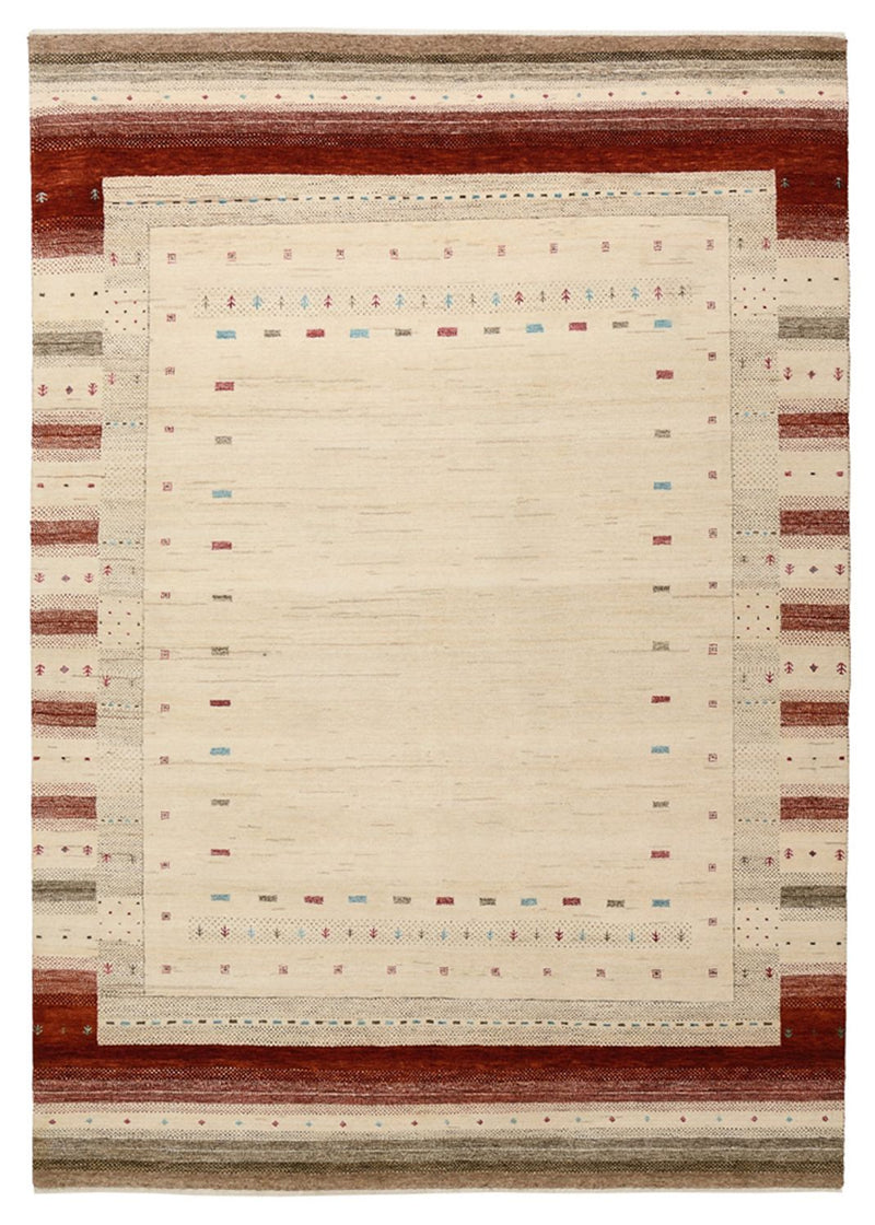 Gabbeh Tapijt - Loribaft Indus - 239 x 169 cm - licht beige