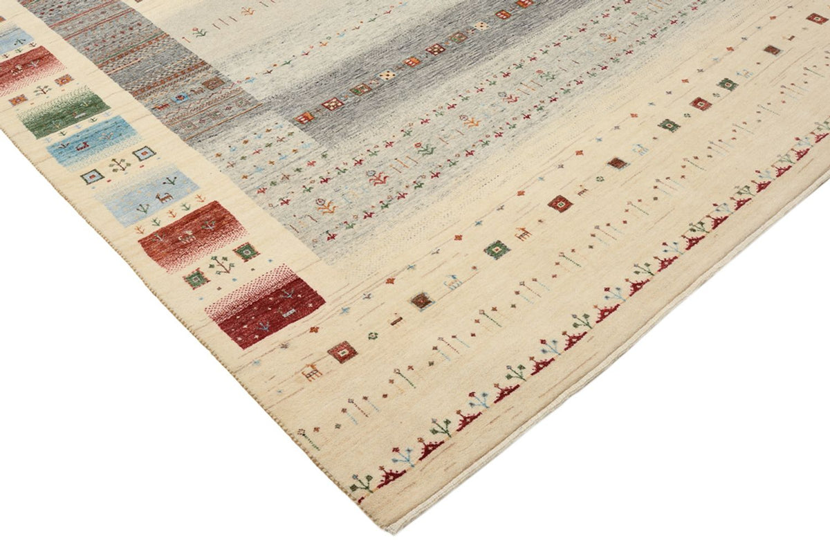 Gabbeh Tapijt - Loribaft Indus - 351 x 248 cm - licht beige