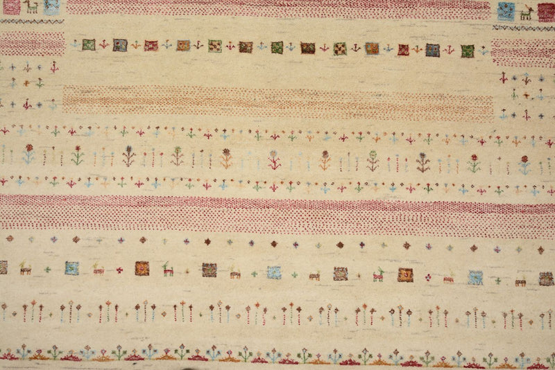Gabbeh Tapijt - Loribaft Indus - 239 x 174 cm - licht beige