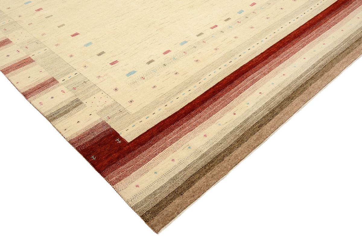 Gabbeh Tapijt - Loribaft Indus - 349 x 251 cm - licht beige