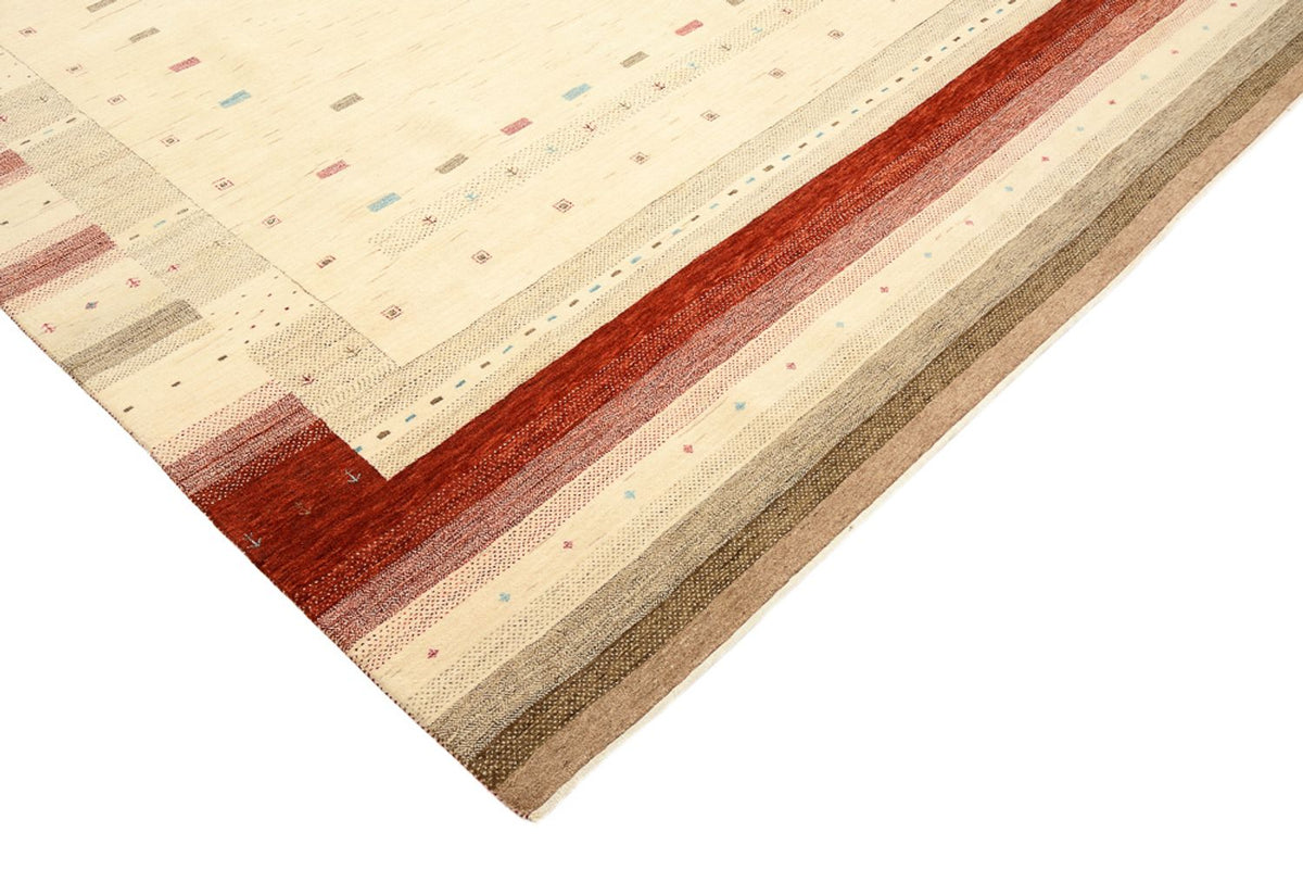 Gabbeh Tapijt - Loribaft Indus - 342 x 254 cm - licht beige