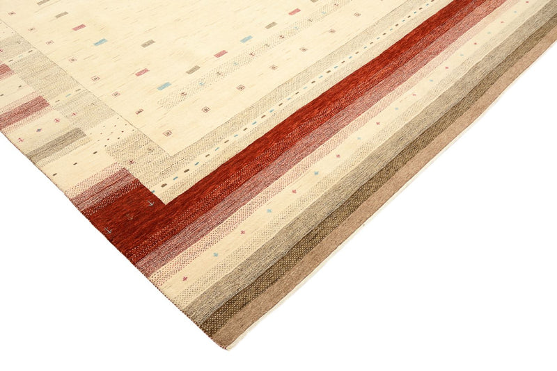 Gabbeh Tapijt - Loribaft Indus - 342 x 254 cm - licht beige