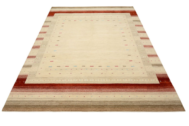 Gabbeh Tapijt - Loribaft Indus - 342 x 254 cm - licht beige