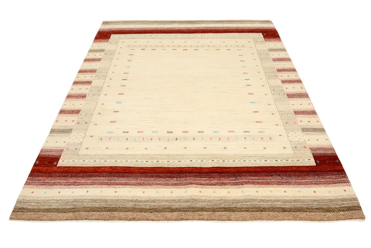 Gabbeh Tapijt - Loribaft Indus - 240 x 175 cm - licht beige