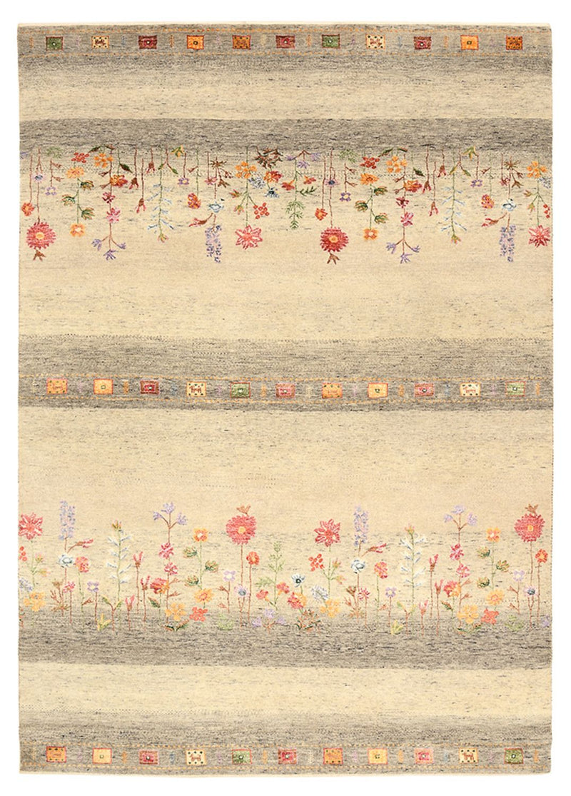 Gabbeh Tapijt - Loribaft Indus - 244 x 173 cm - licht beige