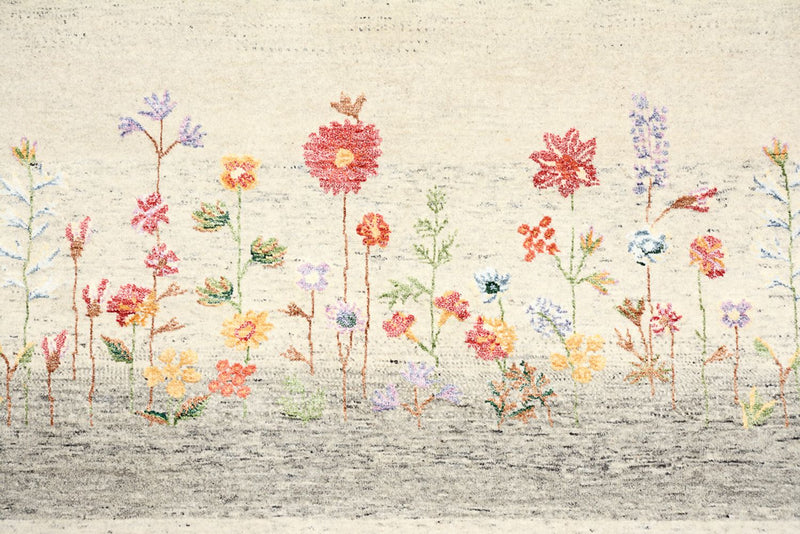 Gabbeh Tapijt - Loribaft Indus - 244 x 173 cm - licht beige