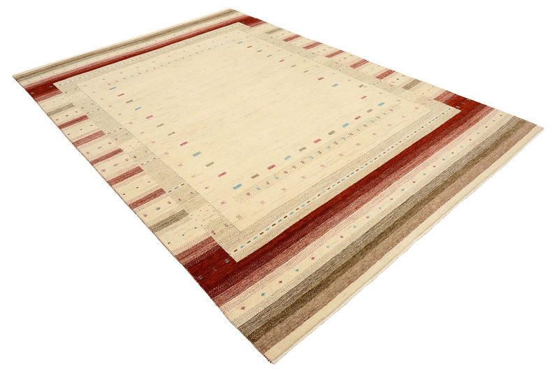Gabbeh Tapijt - Loribaft Indus - 296 x 203 cm - licht beige