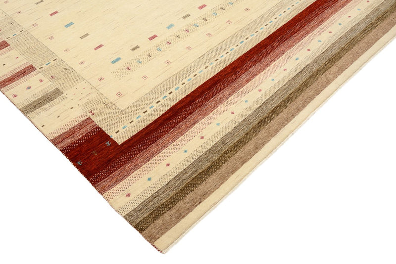 Gabbeh Tapijt - Loribaft Indus - 296 x 203 cm - licht beige