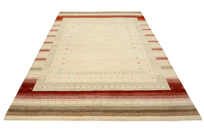 Gabbeh Tapijt - Loribaft Indus - 296 x 203 cm - licht beige