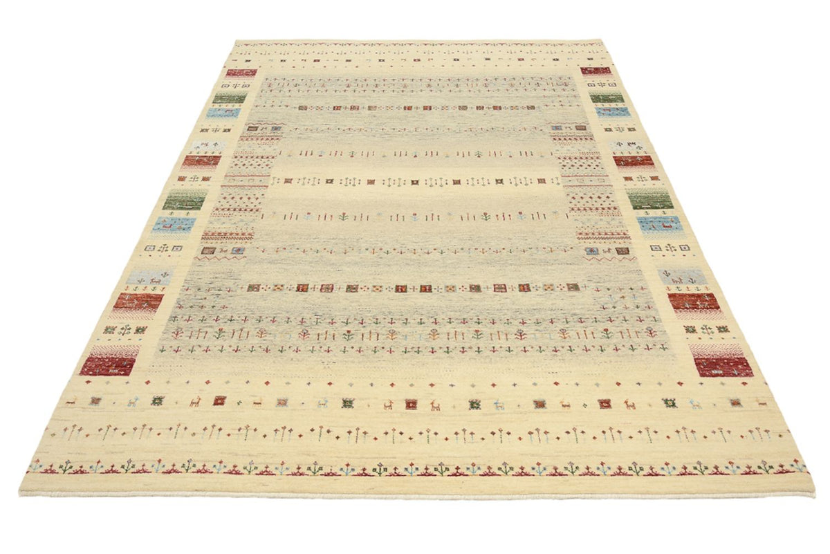 Gabbeh Tapijt - Loribaft Indus - 241 x 172 cm - donker beige