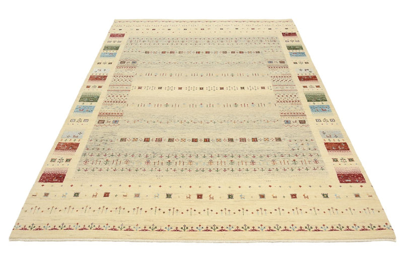 Gabbeh Tapijt - Loribaft Indus - 241 x 172 cm - donker beige