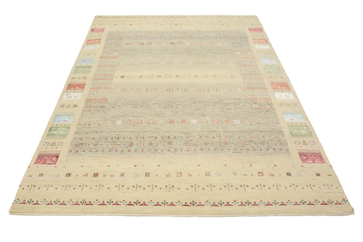 Gabbeh Tapijt - Loribaft Indus - 241 x 172 cm - donker beige