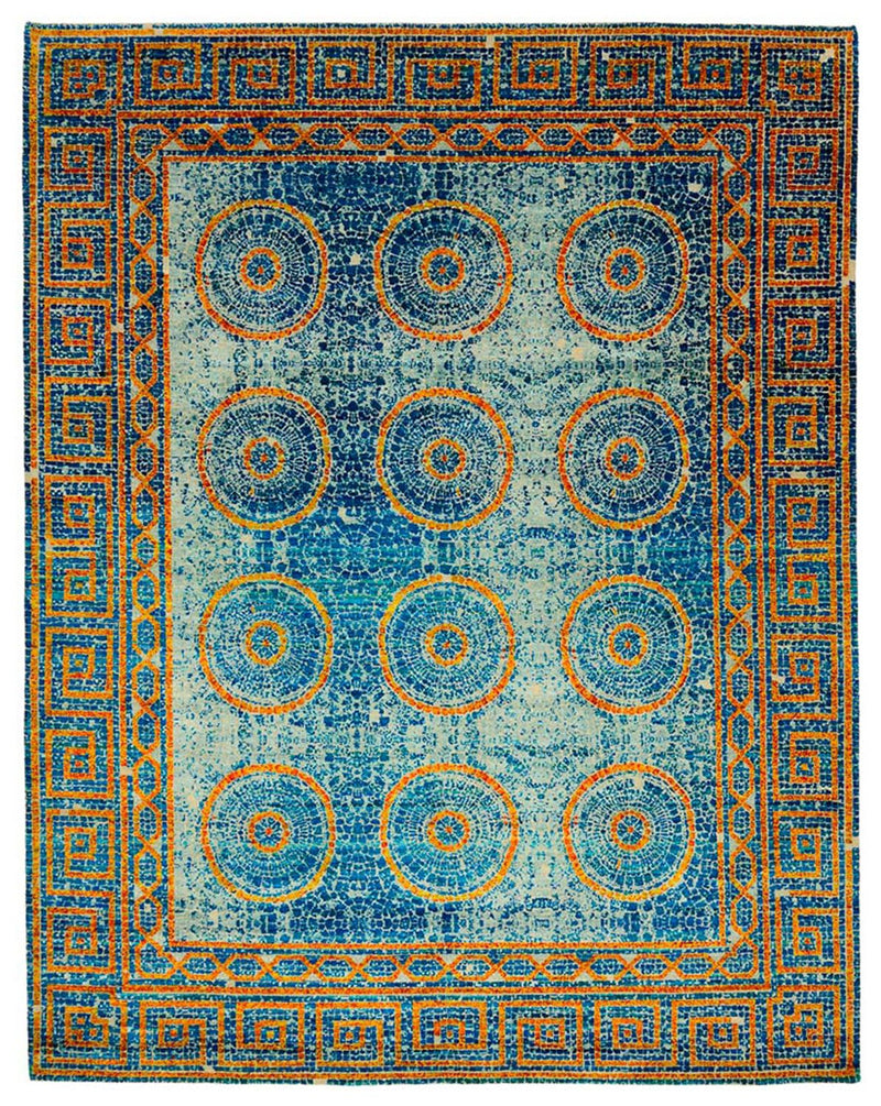 Designer tapijt - 309 x 245 cm - blauw