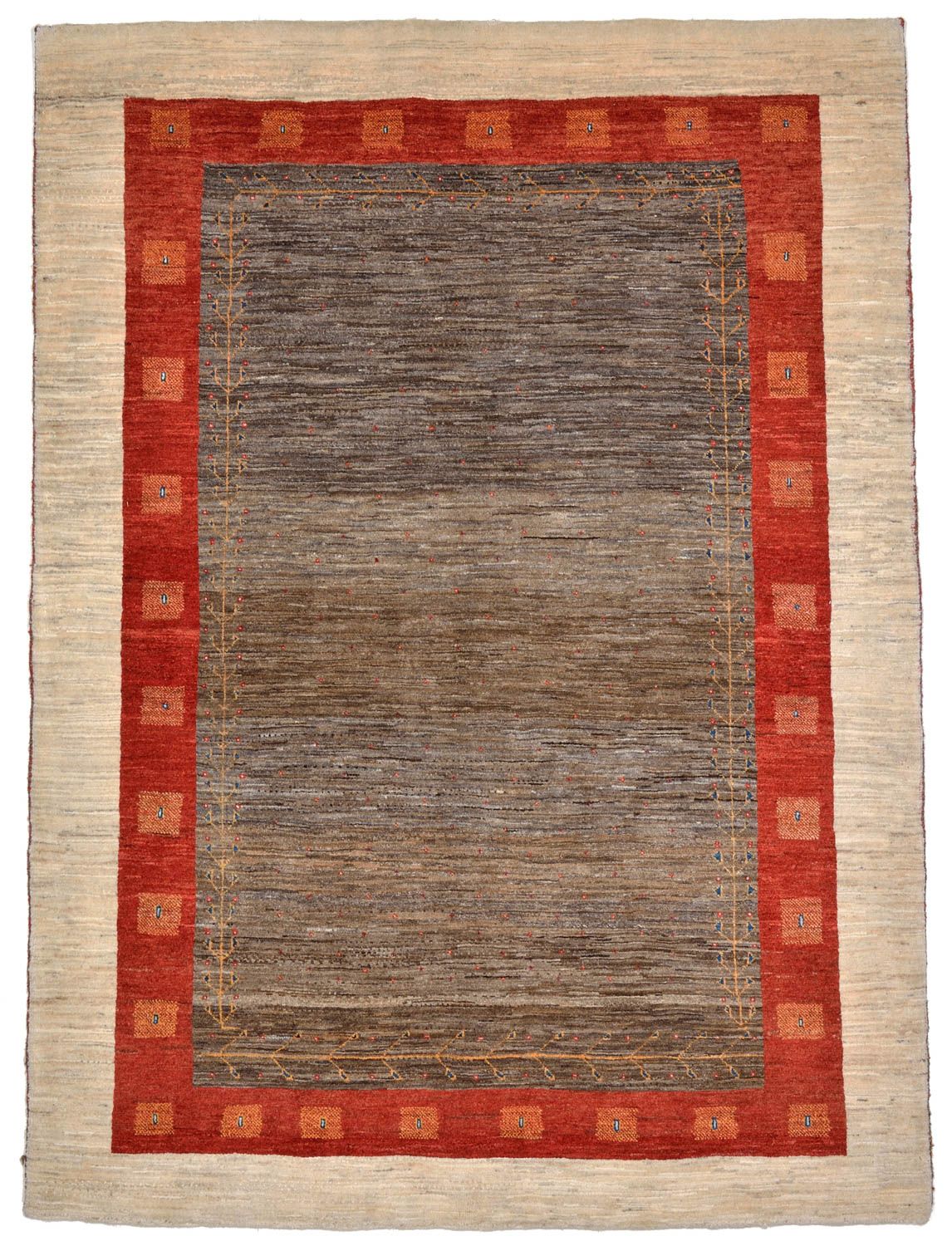 Gabbeh Tapijt - Loribaft Perzisch - 205 x 150 cm - bruin