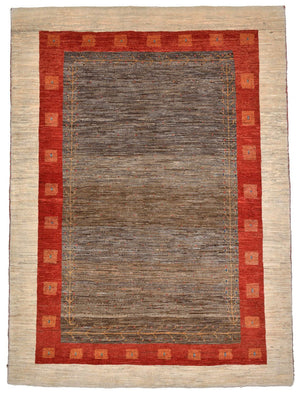 Gabbeh Tapijt - Loribaft Perzisch - 205 x 150 cm - bruin