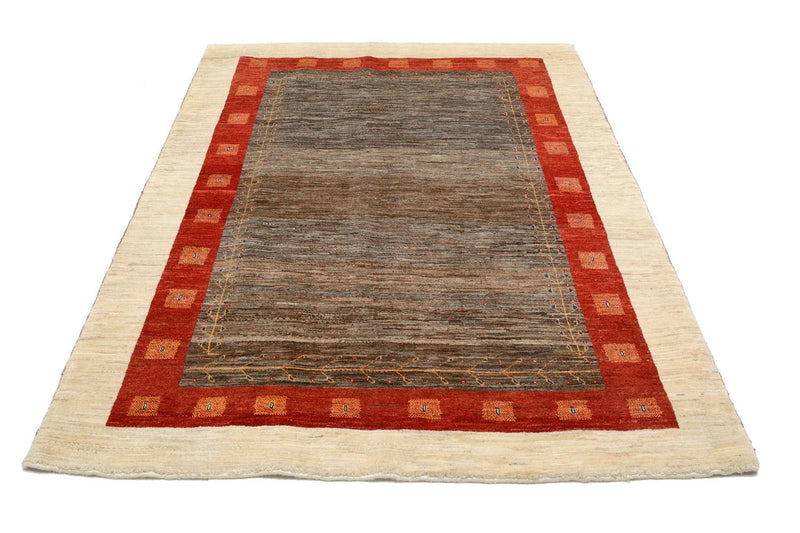 Gabbeh Tapijt - Loribaft Perzisch - 205 x 150 cm - bruin