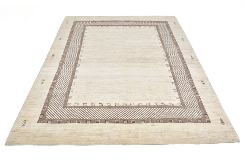 Gabbeh Tapijt - Loribaft Perzisch - 242 x 176 cm - beige