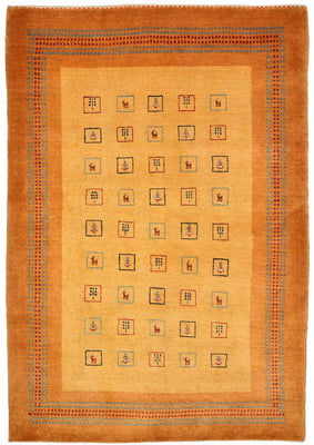 Gabbeh Tapijt - Loribaft Perzisch - 170 x 114 cm - geel