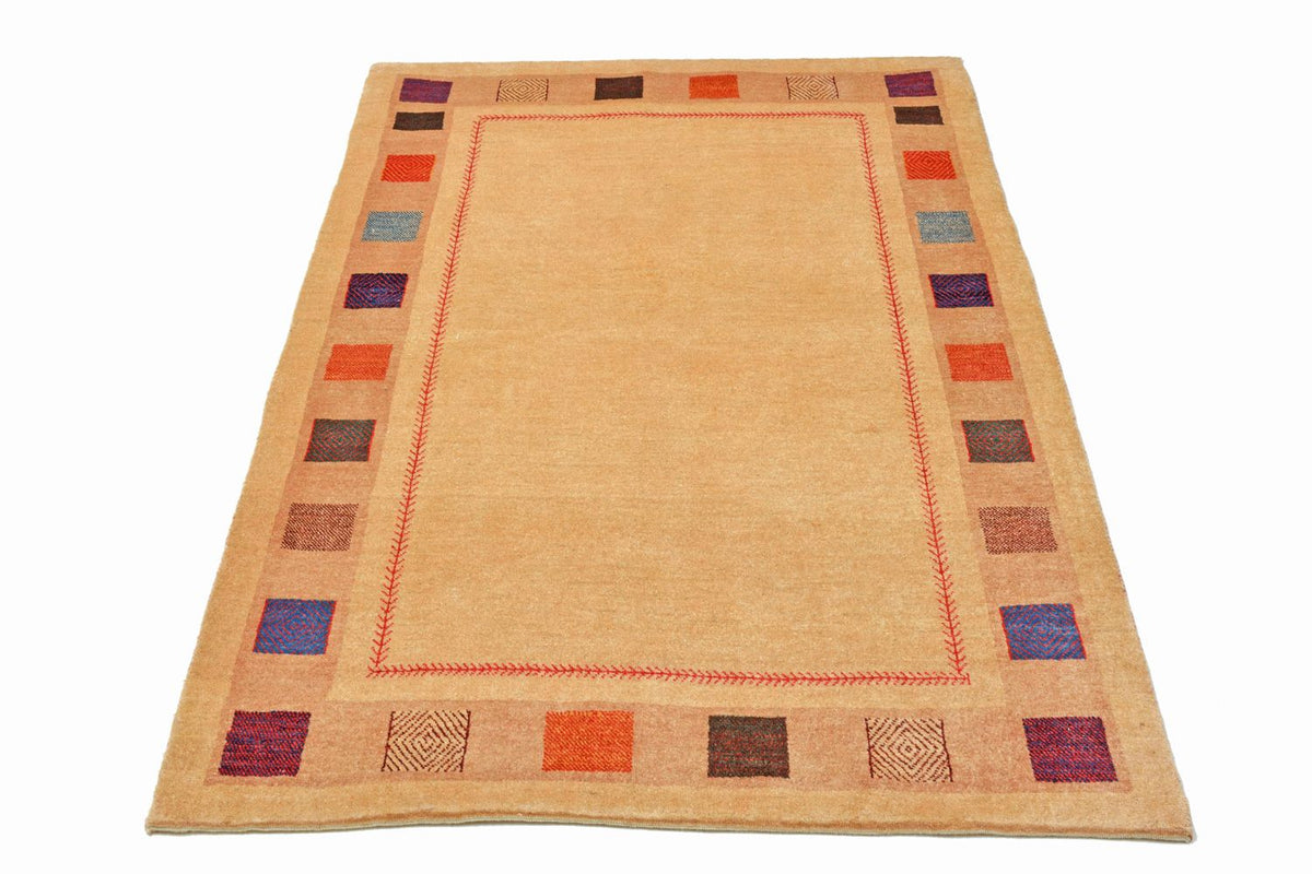 Gabbeh Tapijt - Loribaft Perzisch - 158 x 104 cm - geel