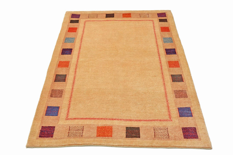 Gabbeh Tapijt - Loribaft Perzisch - 158 x 104 cm - geel