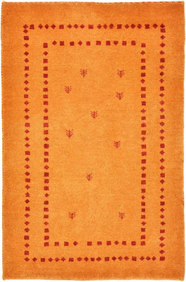 Gabbeh Tapijt - Loribaft Perzisch - 98 x 62 cm - oranje