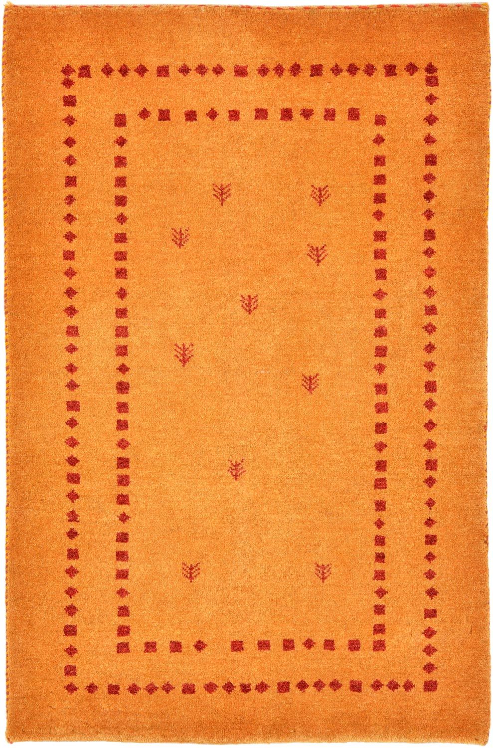 Gabbeh Tapijt - Loribaft Perzisch - 98 x 62 cm - oranje