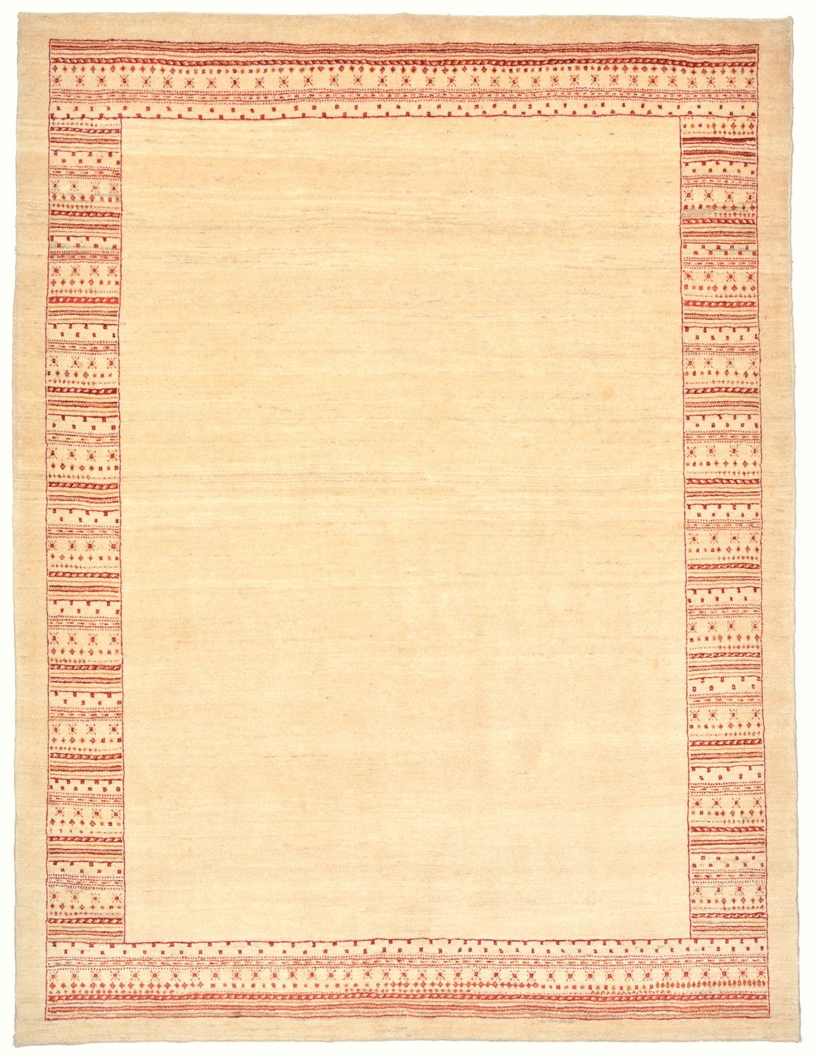 Gabbeh Tapijt - Loribaft Perzisch - 198 x 150 cm - beige