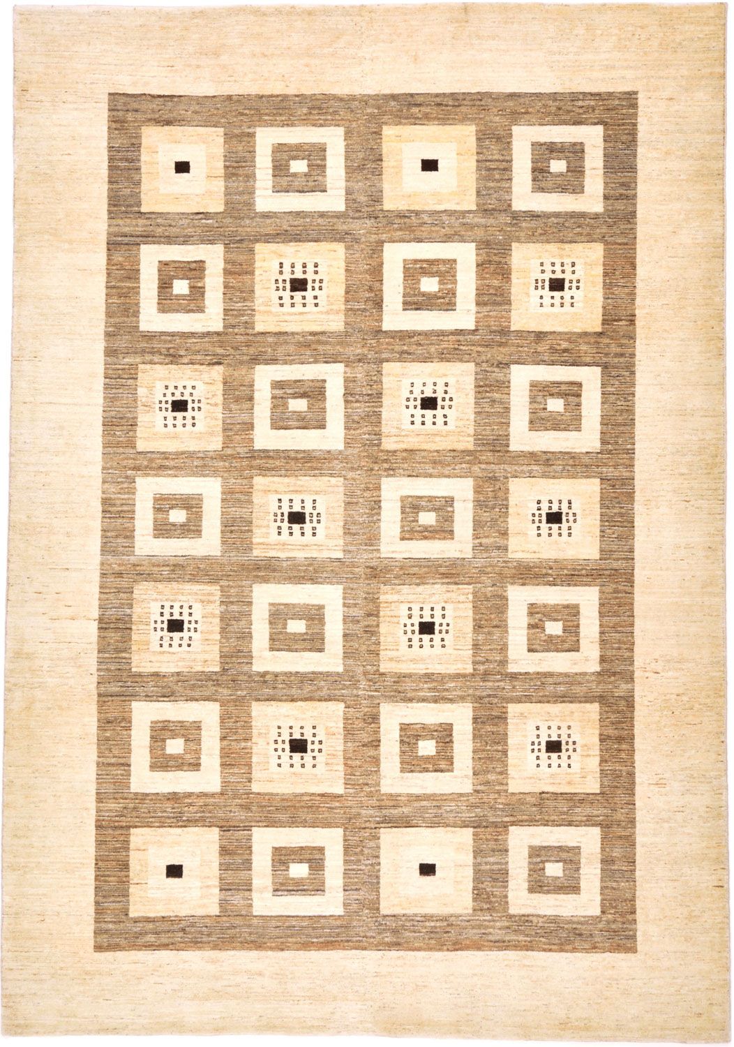 Gabbeh Tapijt - Loribaft Perzisch - 379 x 264 cm - lichtbruin