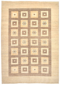 Gabbeh Tapijt - Loribaft Perzisch - 384 x 265 cm - lichtbruin