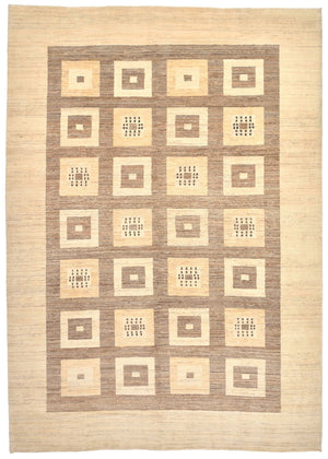 Gabbeh Tapijt - Loribaft Perzisch - 384 x 265 cm - lichtbruin