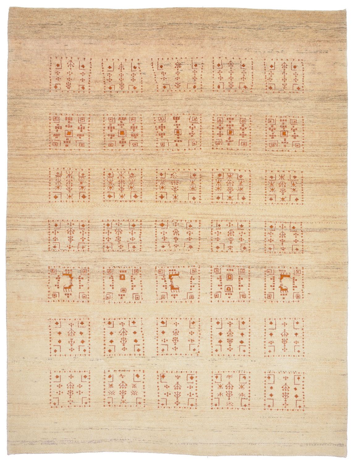 Gabbeh Tapijt - Loribaft Perzisch - 198 x 148 cm - natuur