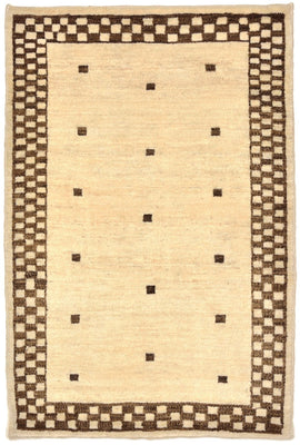 Gabbeh Tapijt - Loribaft Perzisch - 108 x 71 cm - zand