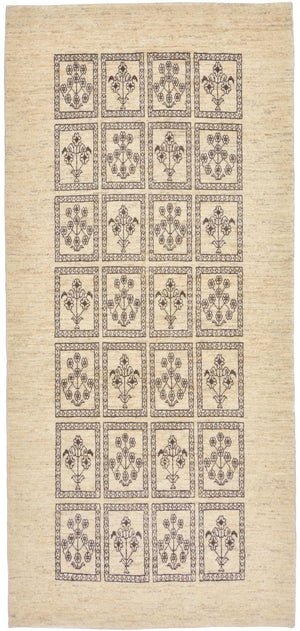 Loper Gabbeh Tapijt - Loribaft Perzisch - 192 x 87 cm - zand