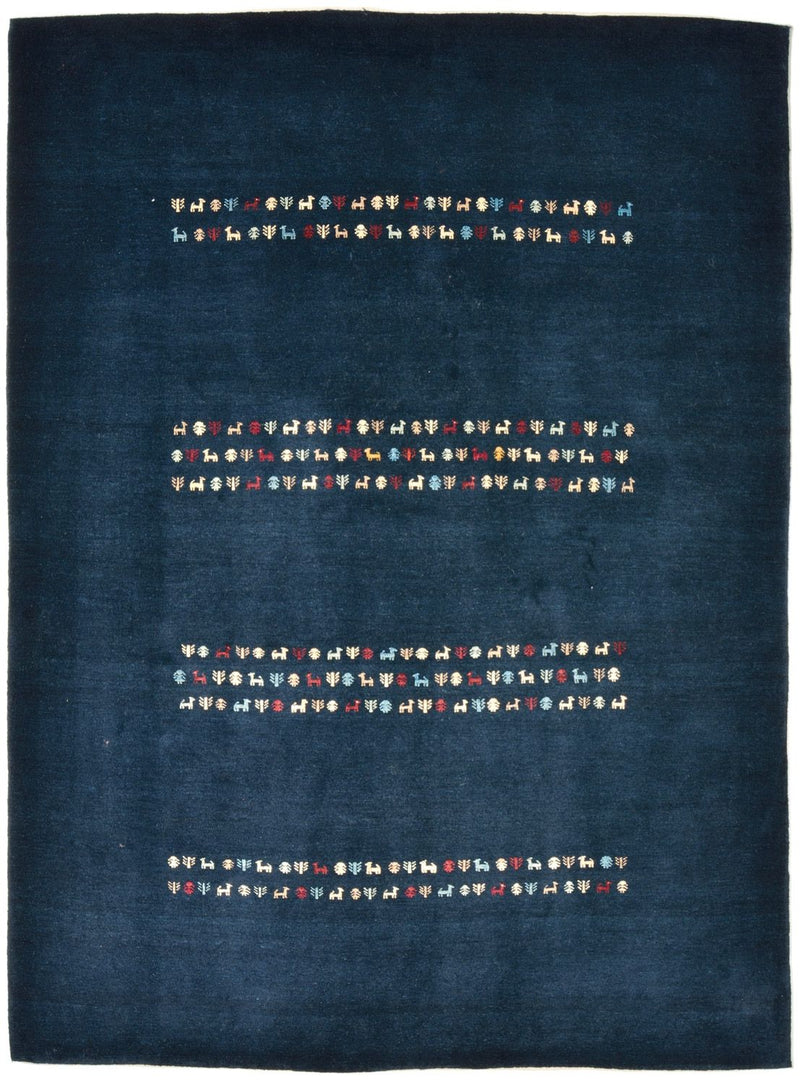 Gabbeh Tapijt - Loribaft Perzisch - 209 x 154 cm - blauw