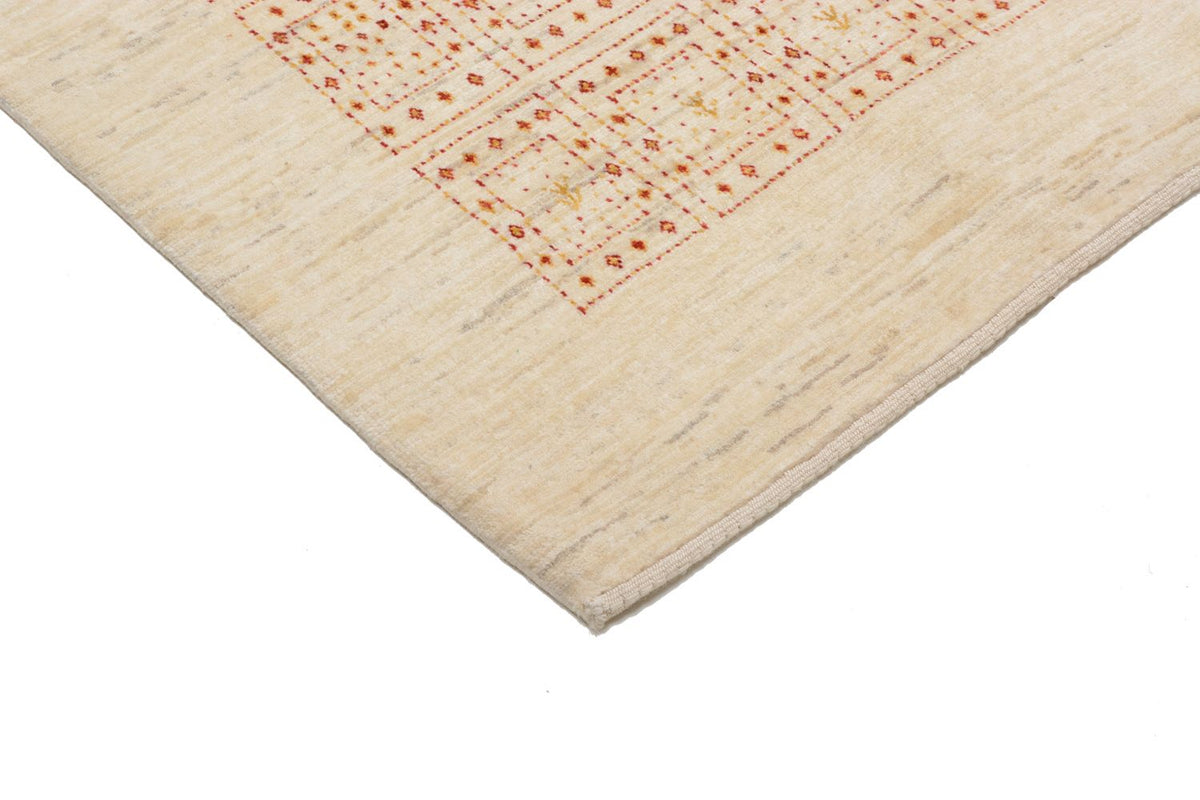 Gabbeh Tapijt - Loribaft Perzisch - 202 x 157 cm - beige