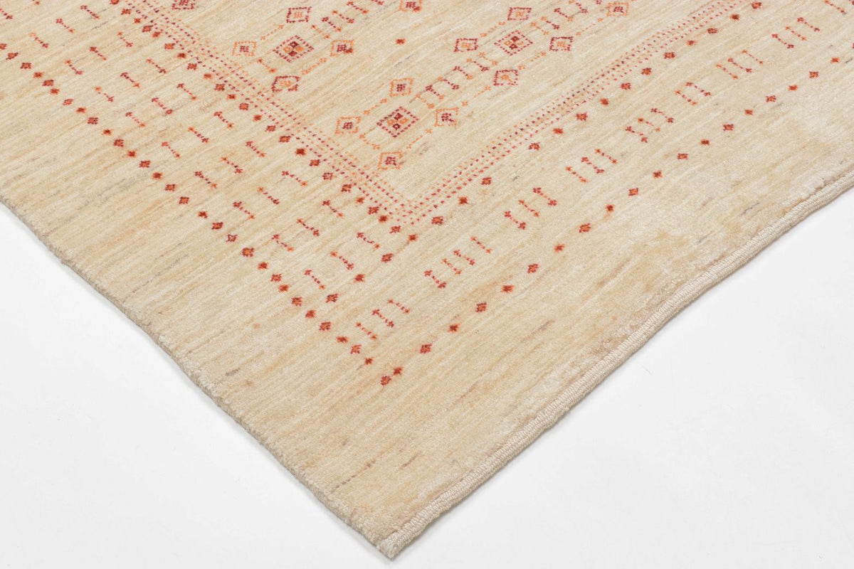 Gabbeh Tapijt - Loribaft Perzisch - 201 x 119 cm - beige