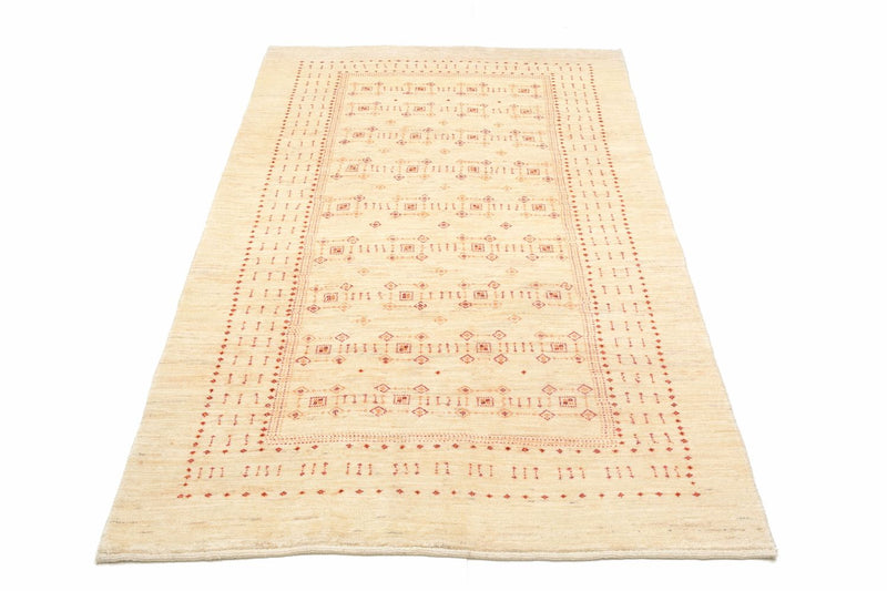 Gabbeh Tapijt - Loribaft Perzisch - 201 x 119 cm - beige