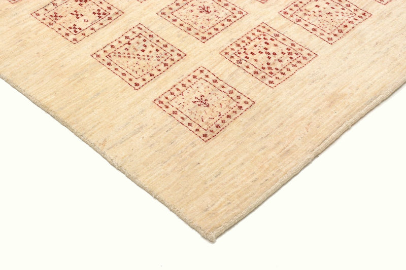Gabbeh Tapijt - Loribaft Perzisch - 211 x 141 cm - beige
