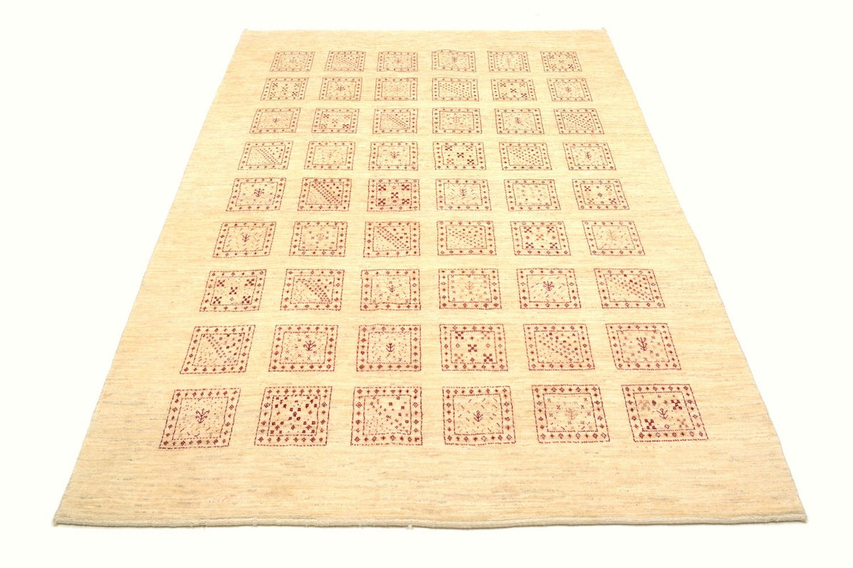 Gabbeh Tapijt - Loribaft Perzisch - 211 x 141 cm - beige